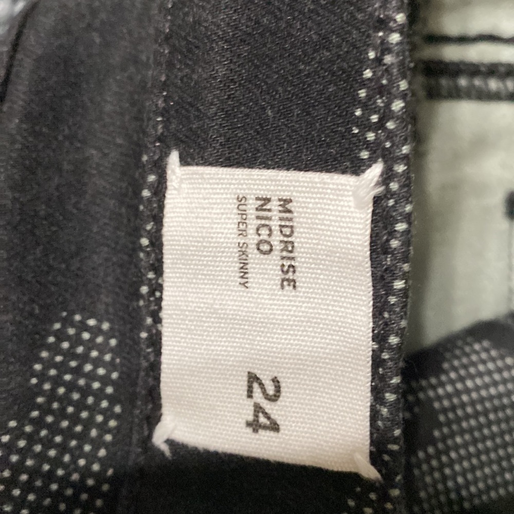 NWT Hudson Jeans Size 24 Skinny Leg Cut Mid Rise Waist Black Camo Print Denim - Picture 4 of 7